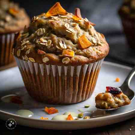 Vegan Banana Bread Oat Muffins